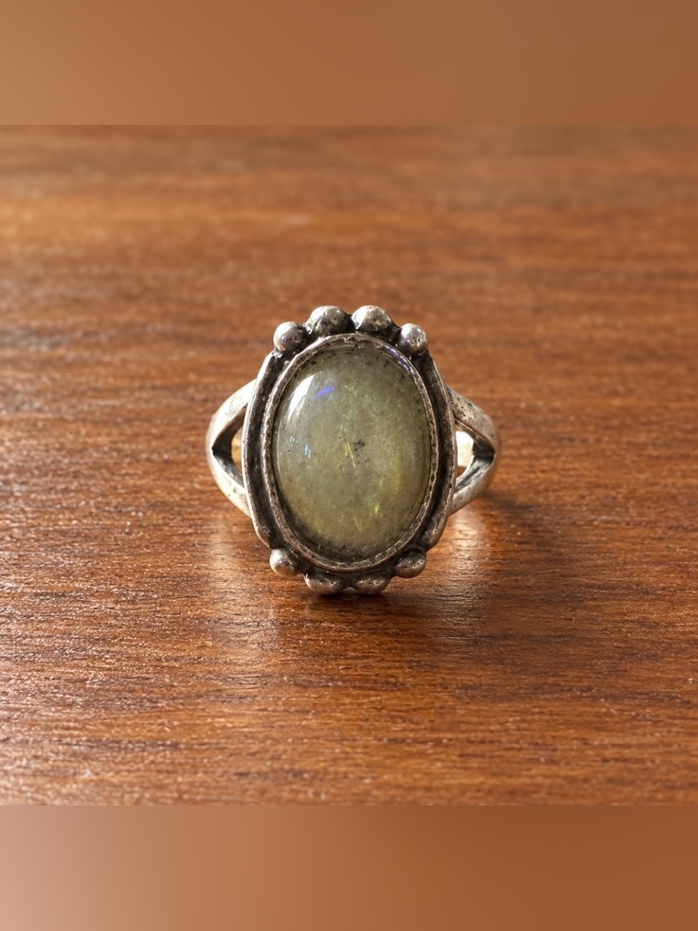 Oval Green Opal resin Cabochon size 4 1/2